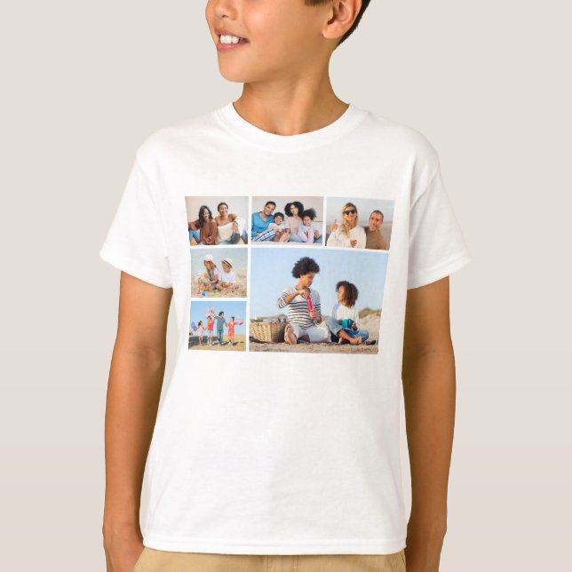 Create Your Own 6 Photo Collage  T-Shirt (Front)
