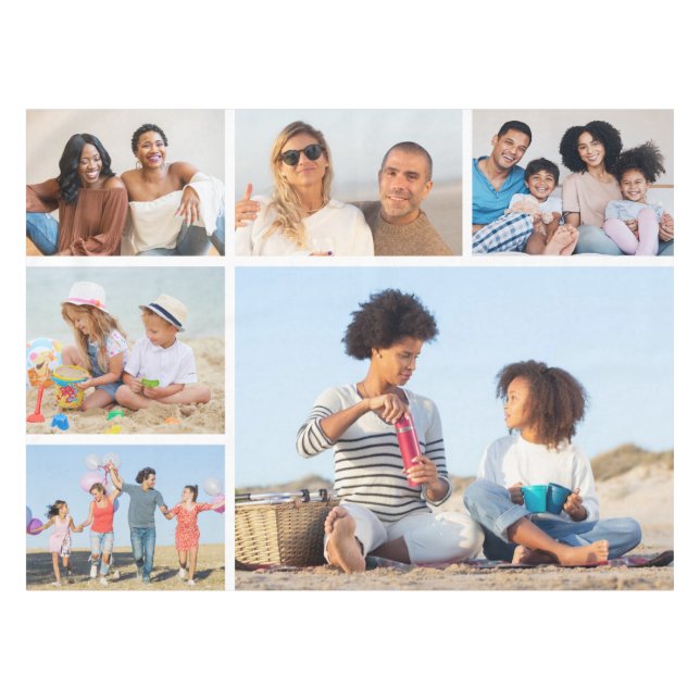 Create Your Own 6 Photo Collage  Tablecloth (Front (Horizontal))