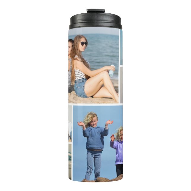 Create Your Own 6 Photo Collage Thermal Tumbler (Front)