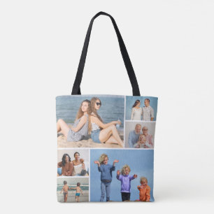Create Your Own 6 Photo Collage Tote Bag