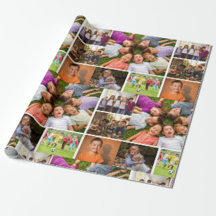 Create Your Own 6 Photo Collage Wrapping Paper