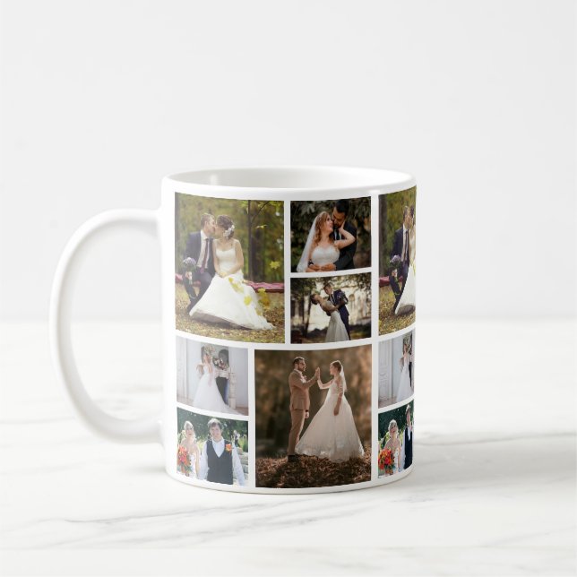 Create Your Own 6 Photo Wedding Collage Coffee Mug (Left)