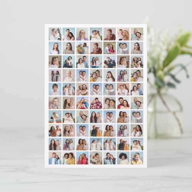 Create Your Own 70 Photo Collage Card (Standing Front)