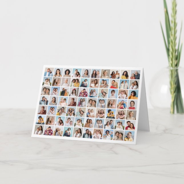 Create Your Own 70 Photo Collage Card (Front)