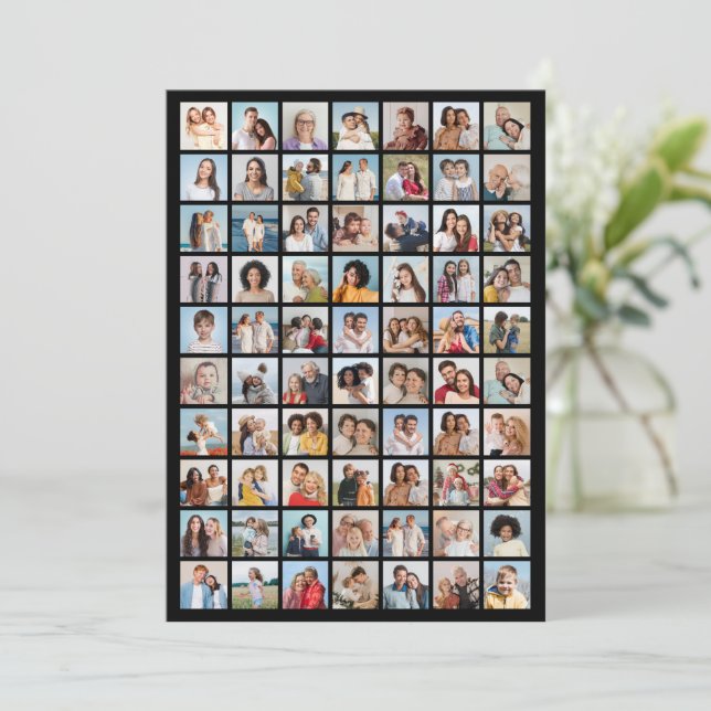 Create Your Own 70 Photo Collage Card (Standing Front)