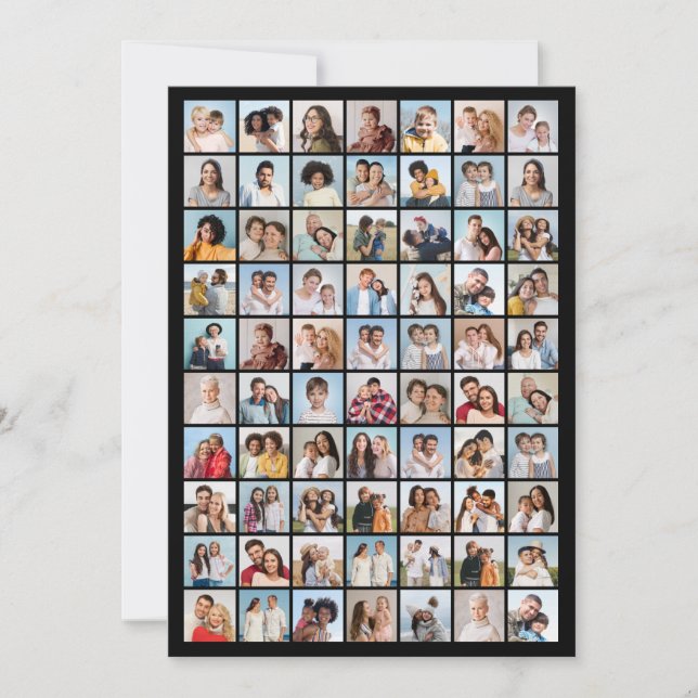 Create Your Own 70 Photo Collage Card (Front)