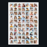 Create Your Own 70 Photo Collage Editable Colour  Poster<br><div class="desc">Create your own 70 Photo Collage for Christmas, Birthdays, Weddings, Anniversaries, Graduations, Father's Day, Mother's Day or any other Special Occasion, with our easy-to-use design tool. Add your favourite photos of friends, family, vacations, hobbies and pets and you'll have a stunning, one-of-a-kind photo collage, perfect for home decoration, gift giving...</div>