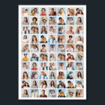 Create Your Own 70 Photo Collage Editable Colour  Poster<br><div class="desc">Create your own 70 Photo Collage for Christmas, Birthdays, Weddings, Anniversaries, Graduations, Father's Day, Mother's Day or any other Special Occasion, with our easy-to-use design tool. Add your favourite photos of friends, family, vacations, hobbies and pets and you'll have a stunning, one-of-a-kind photo collage, perfect for home decoration, gift giving...</div>