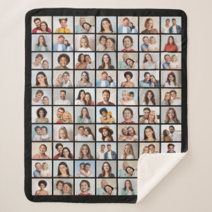 Create Your Own 70 Photo Collage  Fleece Blanket