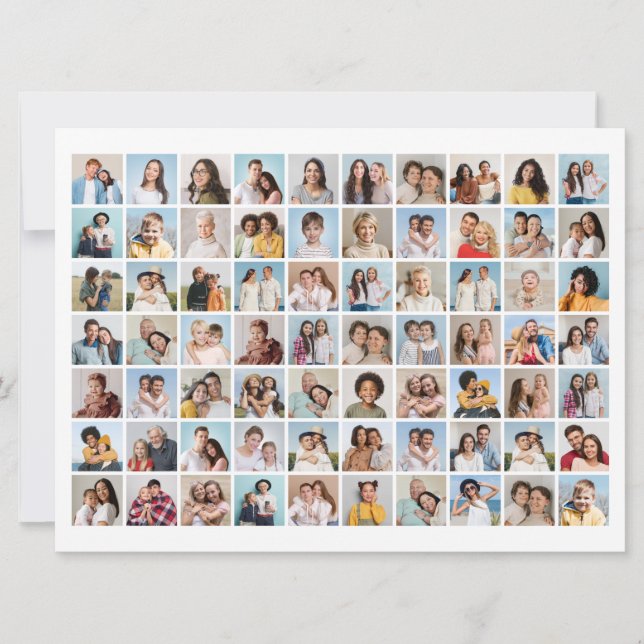 Create Your Own 70 Photo Collage Greeting Card (Front)