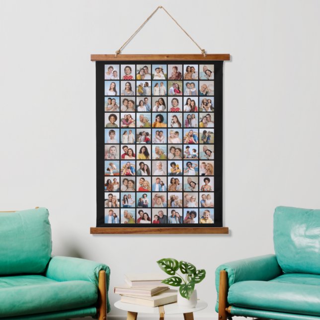 Create Your Own 70 Photo Collage Hanging Tapestry (Living Room)