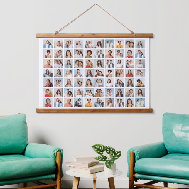 Create Your Own 70 Photo Collage Hanging Tapestry (Living Room)