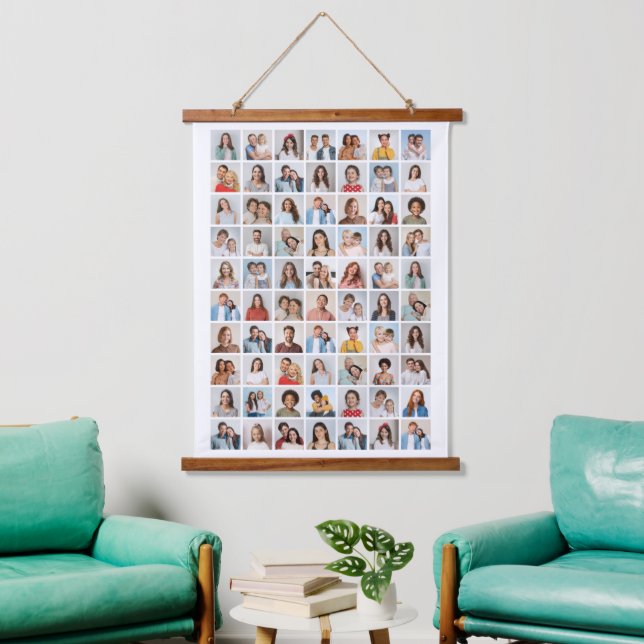 Create Your Own 70 Photo Collage Hanging Tapestry (Living Room)