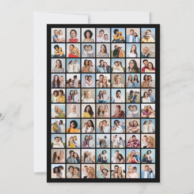 Create Your Own 70 Photo Collage Invitation (Front)