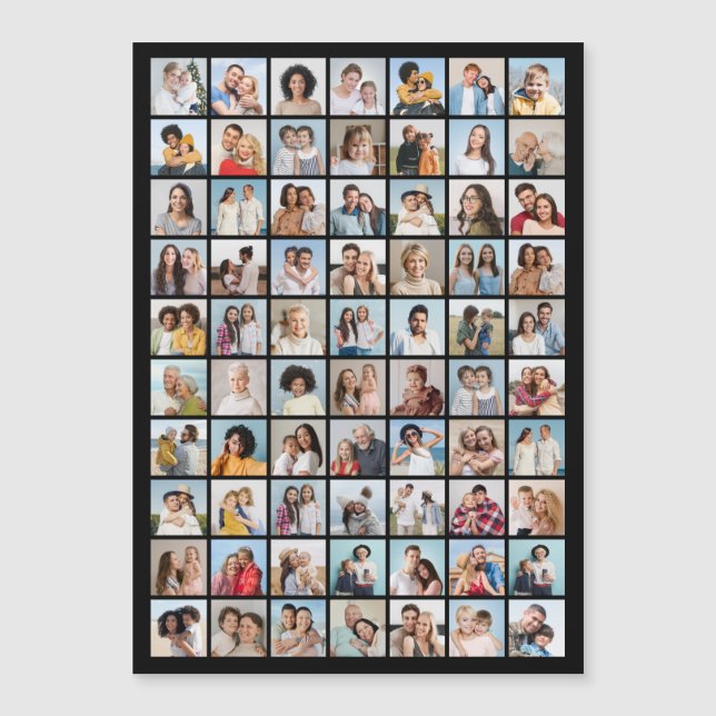 Create Your Own 70 Photo Collage Magnetic Invitation (Front)