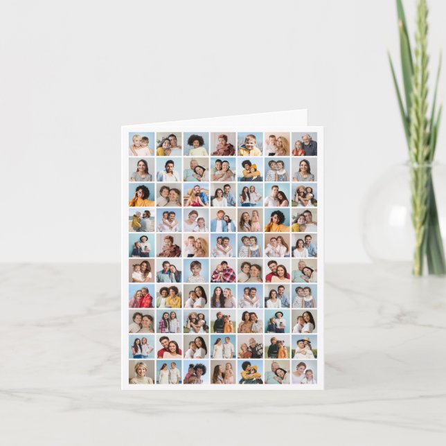 Create Your Own 70 Photo Collage Note Card (Front)