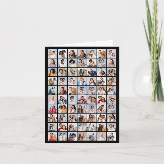 Create Your Own 70 Photo Collage Note Card (Front)
