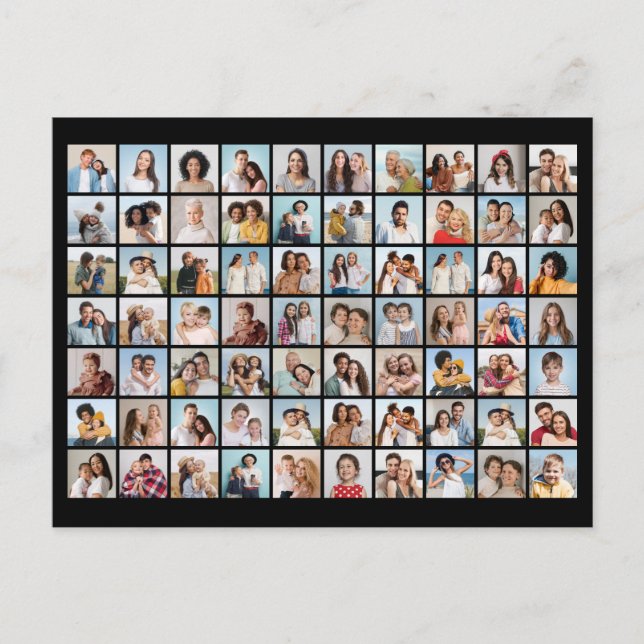 Create Your Own 70 Photo Collage Postcard (Front)