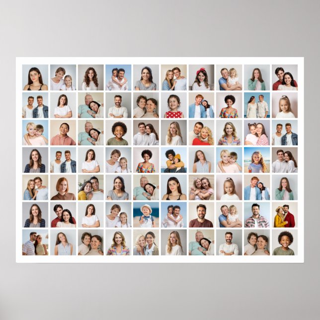 Create Your Own 70 Photo Collage Poster (Front)