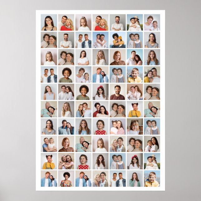 Create Your Own 70 Photo Collage Poster (Front)