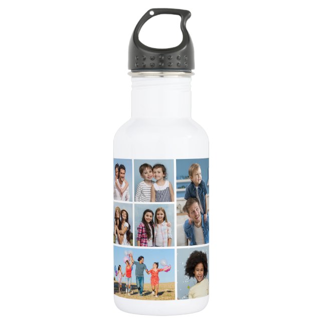 Create Your Own 7 Photo Collage 532 Ml Water Bottle (Front)