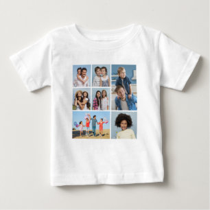  Create Your Own 7 Photo Collage  Baby T-Shirt