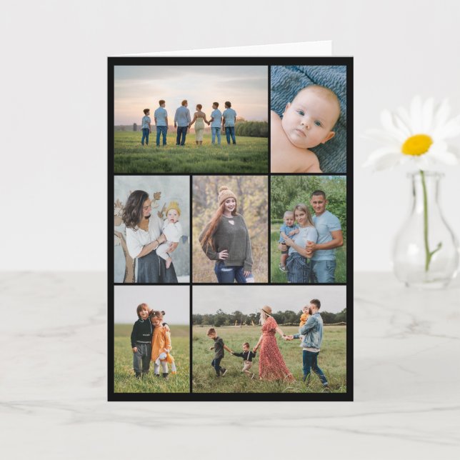 Create Your Own 7 Photo Collage Card (Small Plant)