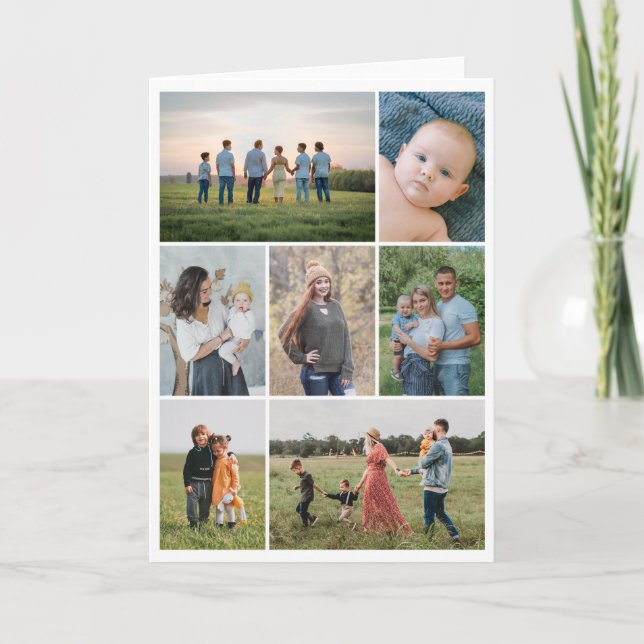 Create Your Own 7 Photo Collage Card (Front)