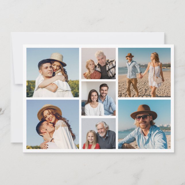 Create Your Own 7 Photo Collage Card (Front)