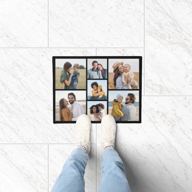 Create Your Own 7 Photo Collage Doormat (Indoor)