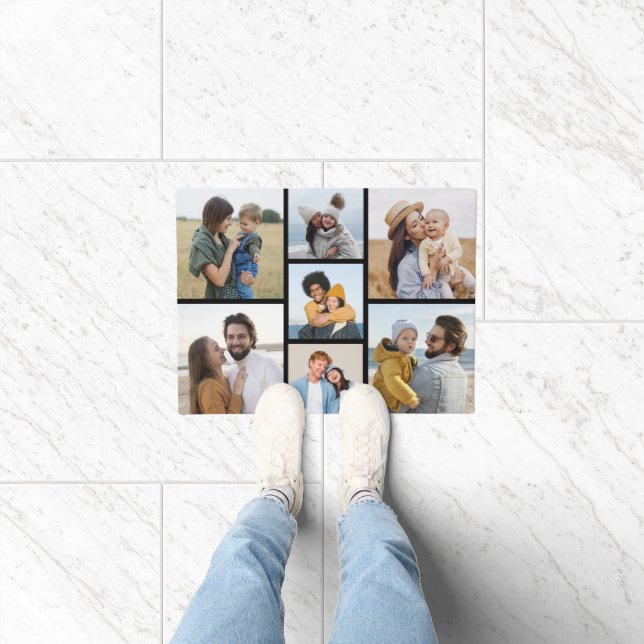 Create Your Own 7 Photo Collage Doormat (Indoor)