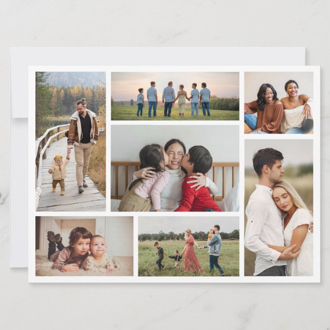 Create Your Own 7 Photo Collage Greeting Card (Front)