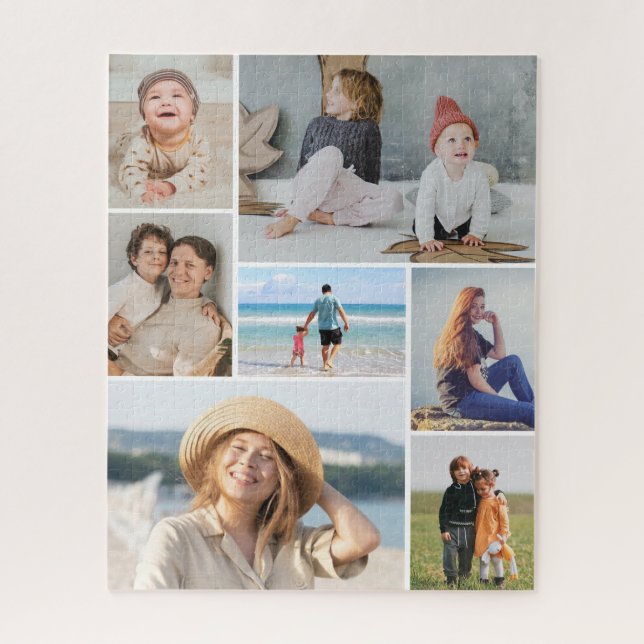 Create Your Own 7 Photo Collage Jigsaw Puzzle (Vertical)