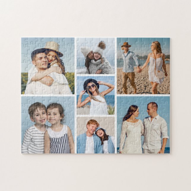 Create Your Own 7 Photo Collage Jigsaw Puzzle (Horizontal)