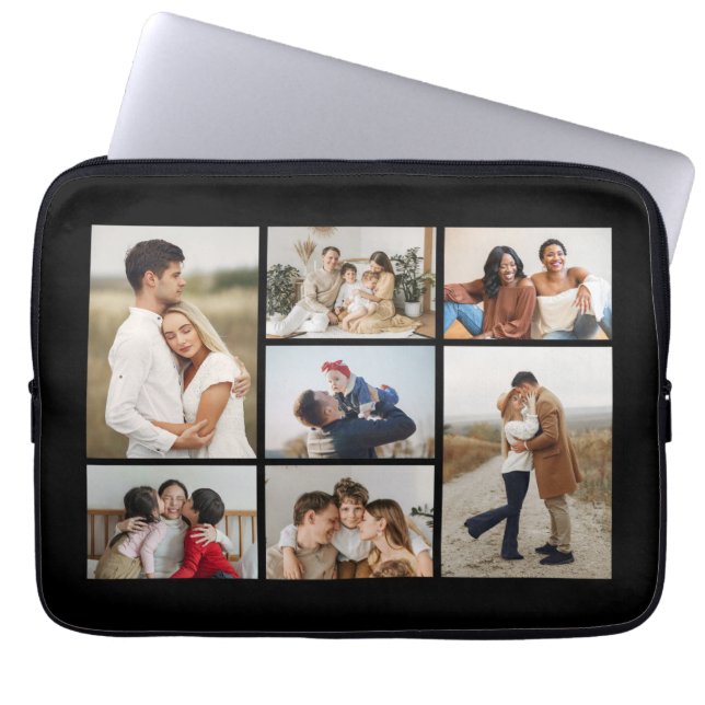 Create Your Own 7 Photo Collage Laptop Sleeve (Front)