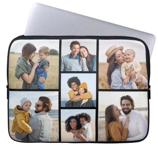 Create Your Own 7 Photo Collage Laptop Sleeve (Front)