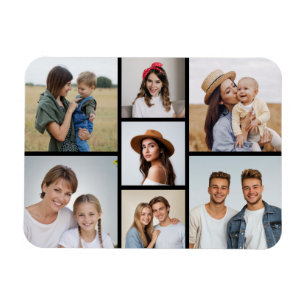 Create Your Own 7 Photo Collage Magnet