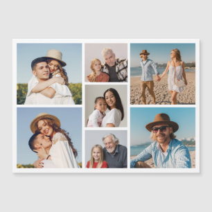 Create Your Own 7 Photo Collage Magnetic Card