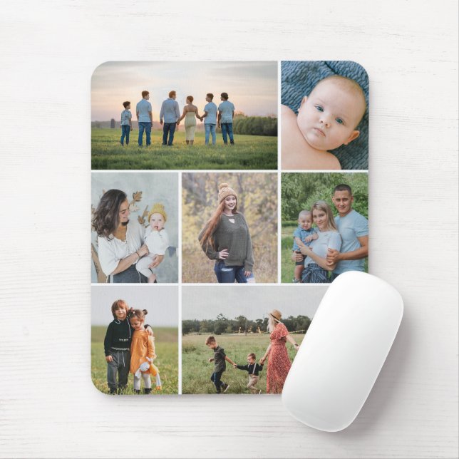 Create Your Own 7 Photo Collage Mouse Mat (With Mouse)