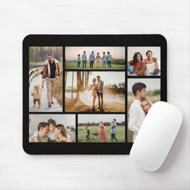 Create Your Own 7 Photo Collage Mouse Mat (With Mouse)