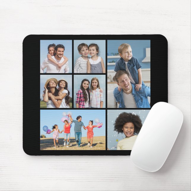 Create Your Own 7 Photo Collage  Mouse Mat (With Mouse)