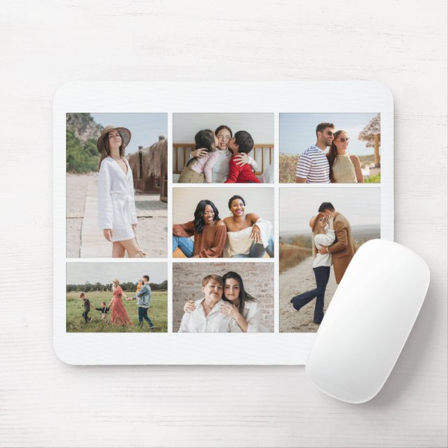 Create Your Own 7 Photo Collage Mouse Mat (With Mouse)