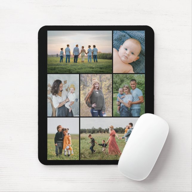 Create Your Own 7 Photo Collage Mouse Mat (With Mouse)