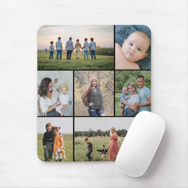 Create Your Own 7 Photo Collage Mouse Mat (With Mouse)