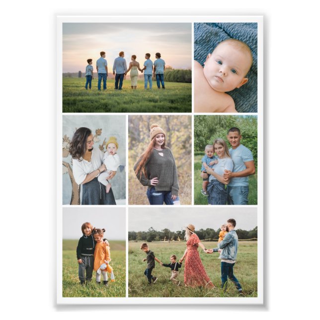 Create Your Own 7 Photo Collage Photo Enlargement (Front)