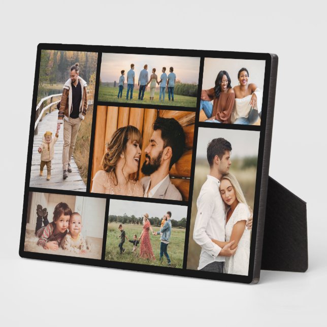 Create Your Own 7 Photo Collage Plaque (Side)