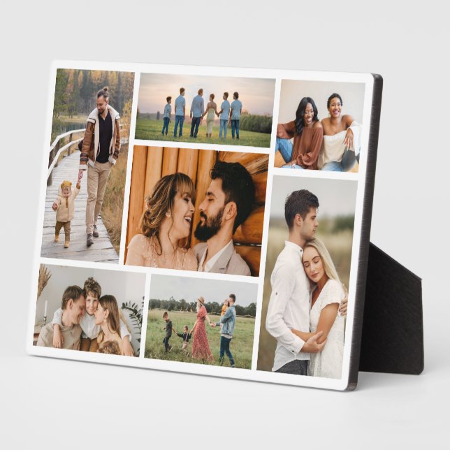 Create Your Own 7 Photo Collage Plaque (Side)