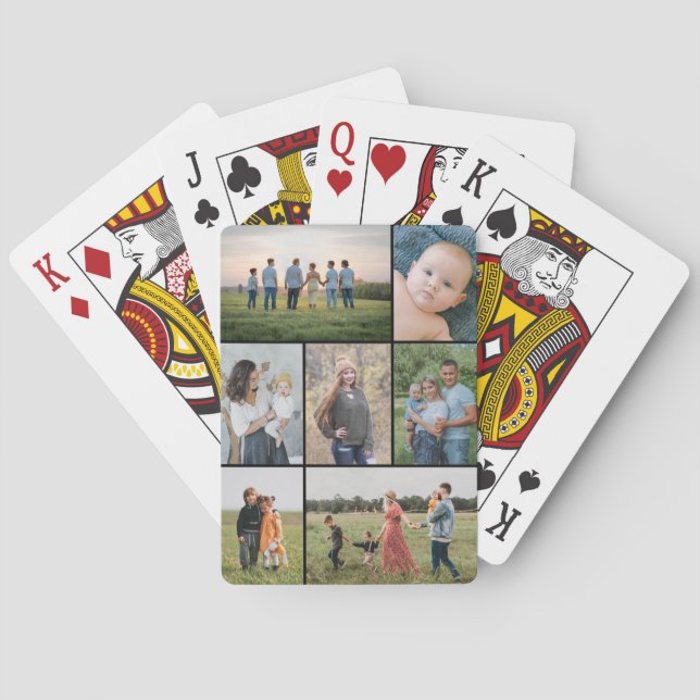 Create Your Own 7 Photo Collage Playing Cards (Back)