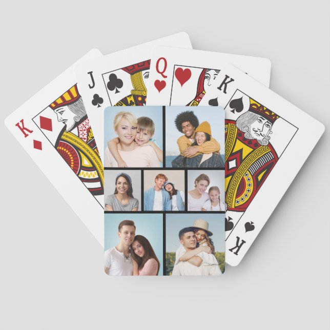 Create Your Own 7 Photo Collage Playing Cards (Back)