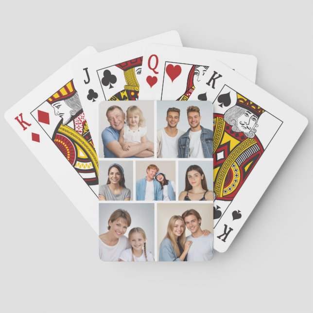 Create Your Own 7 Photo Collage Playing Cards (Back)
